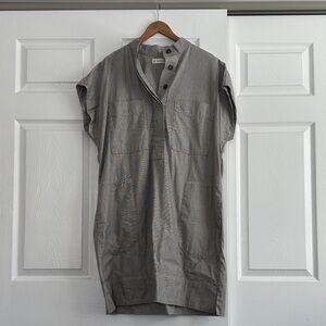 Gray Button-Up Tunic Dress everlane